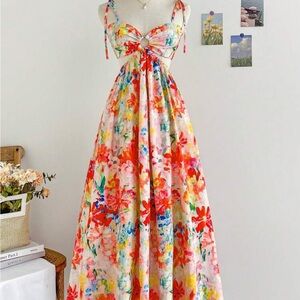Floral Multicolor Maxi Dress